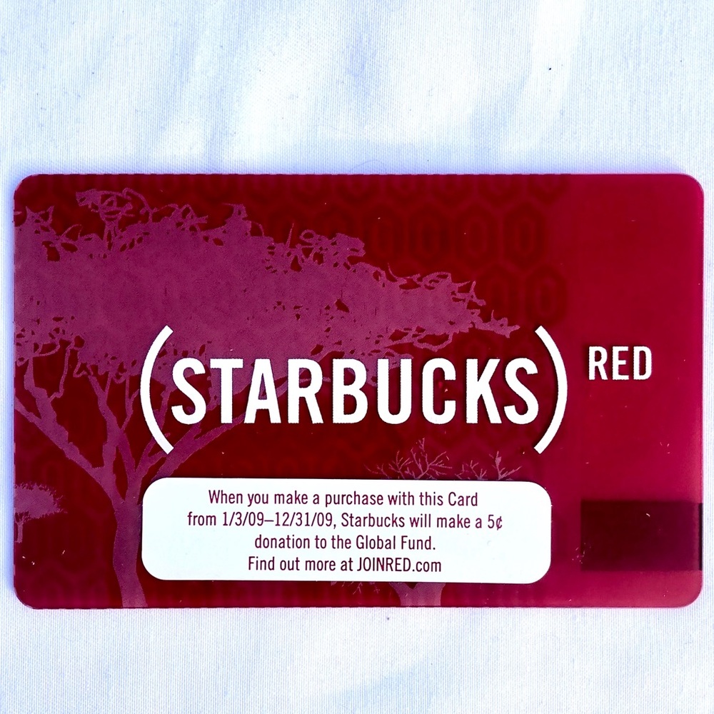 RARE: 2009 Starbucks RED card